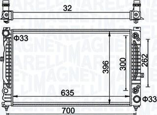 Magneti Marelli 350213185500 - Radiatore, Raffreddamento motore www.autoricambi360.it