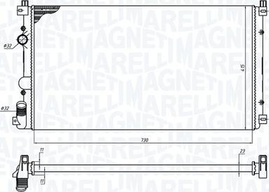 Magneti Marelli 350213185100 - Radiatore, Raffreddamento motore www.autoricambi360.it
