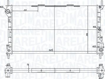 Magneti Marelli 350213181200 - Radiatore, Raffreddamento motore www.autoricambi360.it