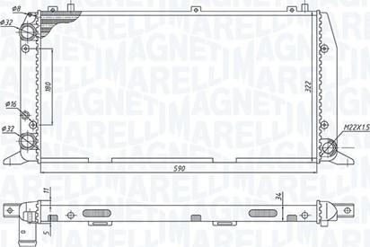 Magneti Marelli 350213188700 - Radiatore, Raffreddamento motore www.autoricambi360.it