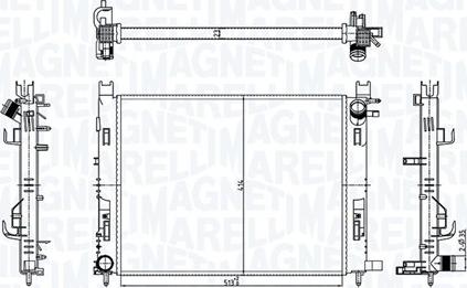Magneti Marelli 350213182100 - Radiatore, Raffreddamento motore www.autoricambi360.it