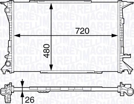 Magneti Marelli 350213139400 - Radiatore, Raffreddamento motore www.autoricambi360.it