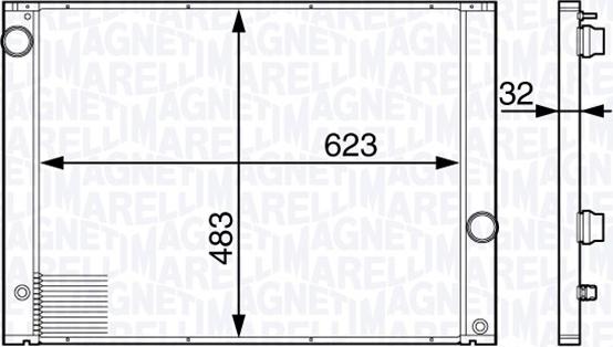 Magneti Marelli 350213139700 - Radiatore, Raffreddamento motore www.autoricambi360.it