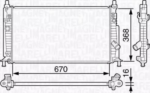 Magneti Marelli 350213134500 - Radiatore, Raffreddamento motore www.autoricambi360.it