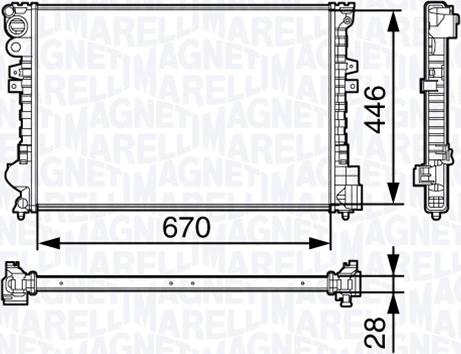 Magneti Marelli 350213131400 - Radiatore, Raffreddamento motore www.autoricambi360.it