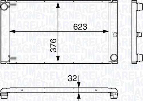 Magneti Marelli 350213138200 - Radiatore, Raffreddamento motore www.autoricambi360.it