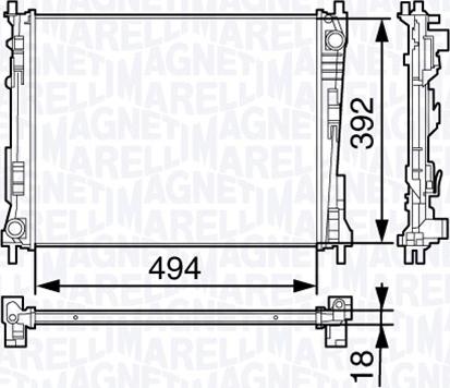 Magneti Marelli 350213132100 - Radiatore, Raffreddamento motore www.autoricambi360.it