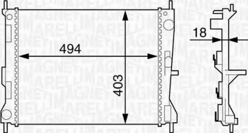Magneti Marelli 350213129300 - Radiatore, Raffreddamento motore www.autoricambi360.it