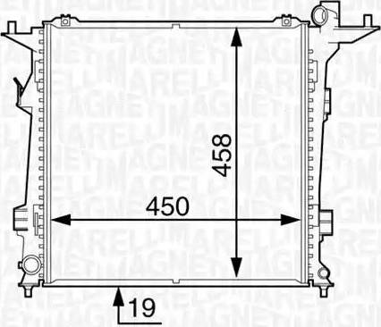 Magneti Marelli 350213129200 - Radiatore, Raffreddamento motore www.autoricambi360.it