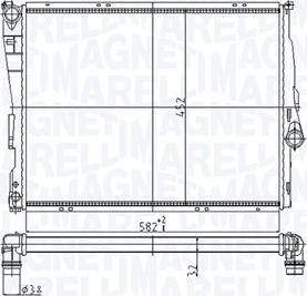 Magneti Marelli 350213176800 - Radiatore, Raffreddamento motore www.autoricambi360.it