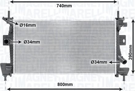 Magneti Marelli 350213170200 - Radiatore, Raffreddamento motore www.autoricambi360.it