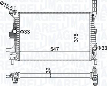 Magneti Marelli 350213173800 - Radiatore, Raffreddamento motore www.autoricambi360.it