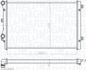 Magneti Marelli 350213852000 - Radiatore, Raffreddamento motore www.autoricambi360.it