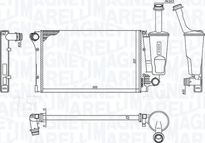 Magneti Marelli 350213381000 - Radiatore, Raffreddamento motore www.autoricambi360.it