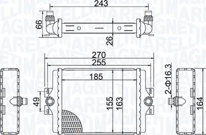 Magneti Marelli 350213202500 - Radiatore, Raffreddamento motore www.autoricambi360.it