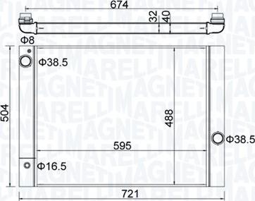 Magneti Marelli 350213202600 - Radiatore, Raffreddamento motore www.autoricambi360.it