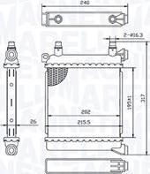 Magneti Marelli 350213214500 - Radiatore, Raffreddamento motore www.autoricambi360.it