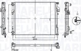 Magneti Marelli 350213212900 - Radiatore, Raffreddamento motore www.autoricambi360.it