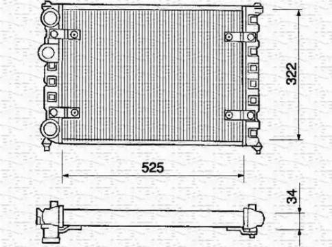 Magneti Marelli 350213233000 - Radiatore, Raffreddamento motore www.autoricambi360.it