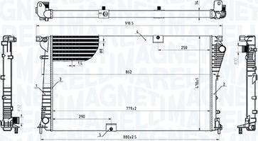 Magneti Marelli 350213221100 - Radiatore, Raffreddamento motore www.autoricambi360.it