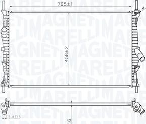 Magneti Marelli 350213222100 - Radiatore, Raffreddamento motore www.autoricambi360.it