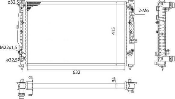 Magneti Marelli 350213739003 - Radiatore, Raffreddamento motore www.autoricambi360.it