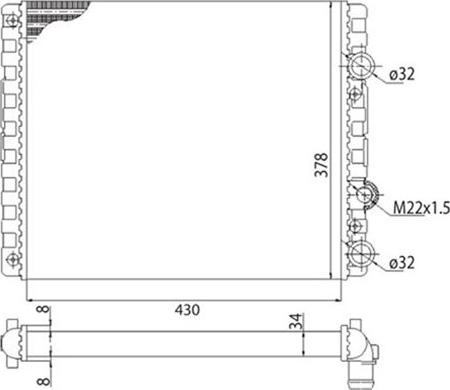 Magneti Marelli 350213778003 - Radiatore, Raffreddamento motore www.autoricambi360.it