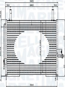 Magneti Marelli 351309231MM - Condensatore, Climatizzatore www.autoricambi360.it