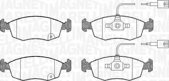 Magneti Marelli 363916060440 - Kit pastiglie freno, Freno a disco www.autoricambi360.it