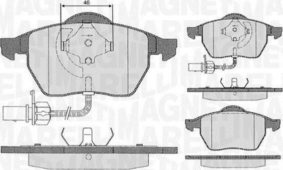 Magneti Marelli 363916060143 - Kit pastiglie freno, Freno a disco www.autoricambi360.it