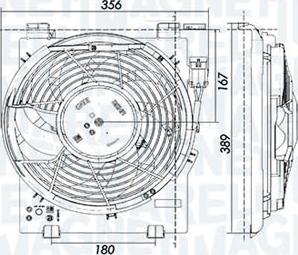 Magneti Marelli A5806MM - Ventola, Raffreddamento motore www.autoricambi360.it