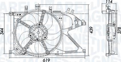 Magneti Marelli A5807MM - Ventola, Raffreddamento motore www.autoricambi360.it