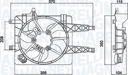Magneti Marelli N9674001MM - Ventola, Raffreddamento motore www.autoricambi360.it