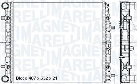 Magneti Marelli RMM698001M - Radiatore, Raffreddamento motore www.autoricambi360.it
