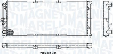 Magneti Marelli RMM376910361 - Radiatore, Raffreddamento motore www.autoricambi360.it
