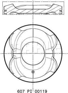 MAHLE 607 PI 00119 000 - Pistone www.autoricambi360.it