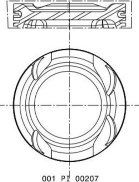 MAHLE 001 PI 00207 000 - Pistone www.autoricambi360.it