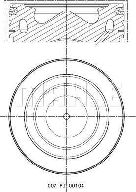 MAHLE 007 PI 00104 000 - Pistone www.autoricambi360.it