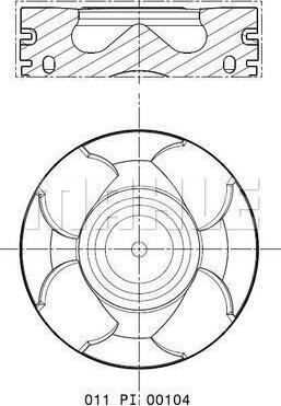 MAHLE 011 PI 00104 002 - Pistone www.autoricambi360.it