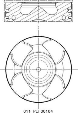 MAHLE 011 PI 00104 000 - Pistone www.autoricambi360.it