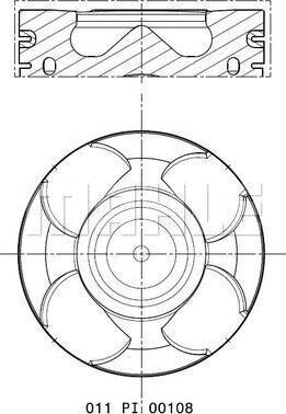 MAHLE 011 PI 00108 000 - Pistone www.autoricambi360.it