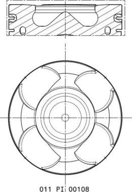 MAHLE 011 PI 00108 001 - Pistone www.autoricambi360.it