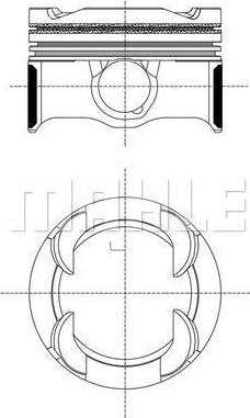 MAHLE 081 PI 00130 000 - Pistone www.autoricambi360.it