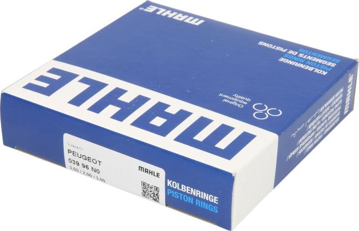 MAHLE 039 96 N0 - Kit fasce elastiche www.autoricambi360.it