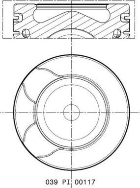 MAHLE 039 PI 00117 000 - Pistone www.autoricambi360.it
