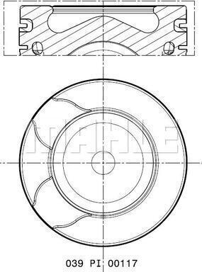 MAHLE 039 PI 00117 001 - Pistone www.autoricambi360.it