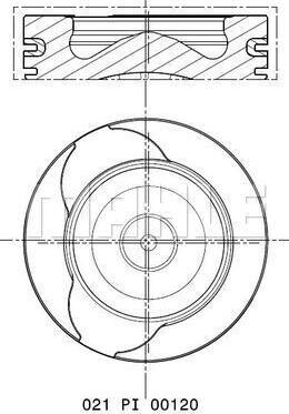 MAHLE 021 PI 00120 001 - Pistone www.autoricambi360.it