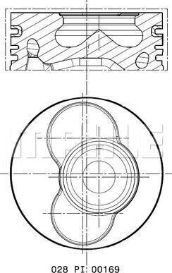 MAHLE 028 PI 00169 000 - Pistone www.autoricambi360.it