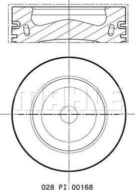 MAHLE 028 PI 00168 000 - Pistone www.autoricambi360.it