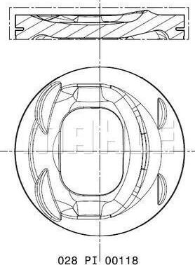 MAHLE 028 PI 00118 001 - Pistone www.autoricambi360.it